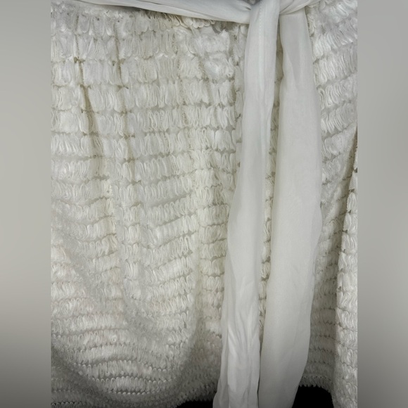 Women’s Jill Stuart Designer White Strapless Polyester Bow Midi Dress Size 8 - Picture 8 of 8